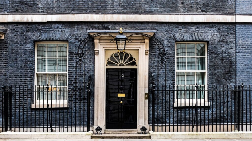 the exterior of 10 Downing Street